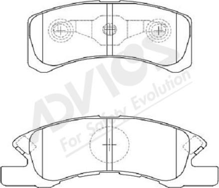 ADVICS-SEA D1N046Y - Brake Pad Set, disc brake car-mod.net