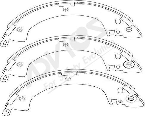 ADVICS-SEA D8N001Y - Drum Brake Shoe Set car-mod.net