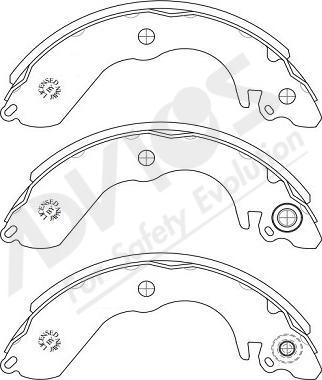 ADVICS-SEA D8N018Y - Drum Brake Shoe Set car-mod.net