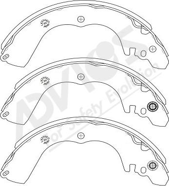 ADVICS-SEA D8N012Y - Drum Brake Shoe Set car-mod.net