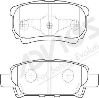 ADVICS D2N049Y - Brake Pad Set, disc brake car-mod.net