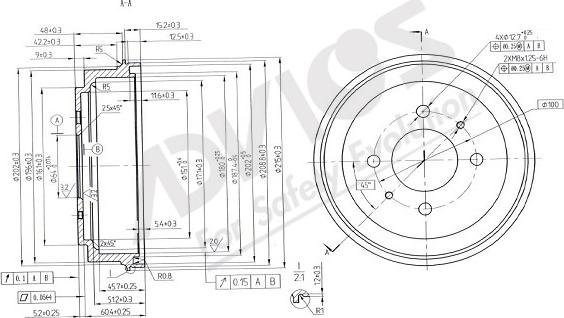 ADVICS-SEA D7R508 - Brake Drum car-mod.net