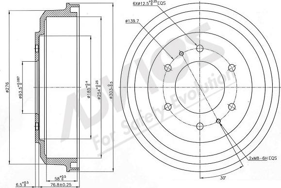 ADVICS-SEA D7R018 - Brake Drum car-mod.net