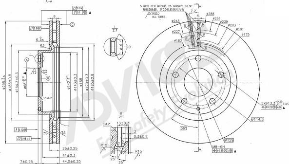 ADVICS-SEA E6F813 - Brake Disc car-mod.net