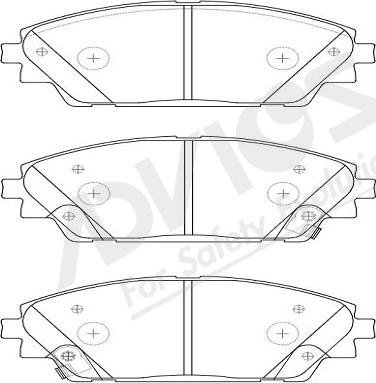 ADVICS-SEA E1N106Y - Brake Pad Set, disc brake car-mod.net