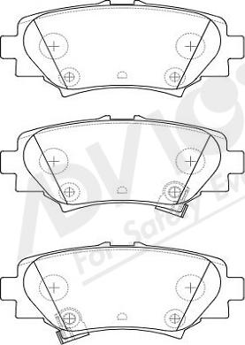 ADVICS-SEA E2N105Y - Brake Pad Set, disc brake car-mod.net