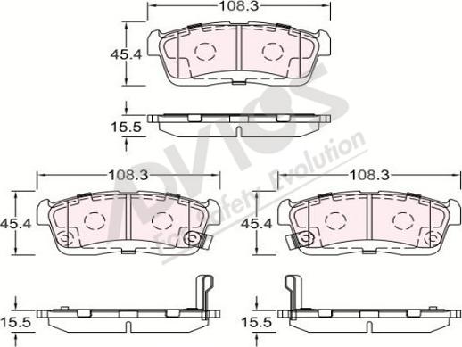 ADVICS-SEA H1N056 - Brake Pad Set, disc brake car-mod.net