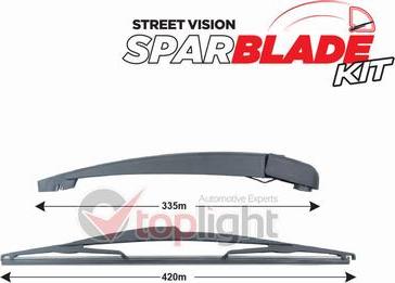 AE TOPLIGHT TRA-F4C2 - Wiper Arm Set, window cleaning car-mod.net