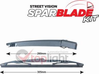 AE TOPLIGHT TRA-O1A15 - Wiper Arm Set, window cleaning car-mod.net