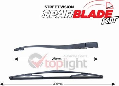 AE TOPLIGHT TRA-O1A11 - Wiper Arm Set, window cleaning car-mod.net