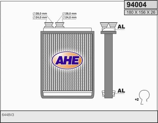 AHE 94004 - Heat Exchanger, interior heating car-mod.net