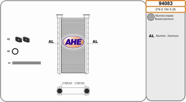 AHE 94083 - Heat Exchanger, interior heating car-mod.net