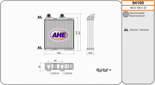 AHE 94100 - Heat Exchanger, interior heating car-mod.net