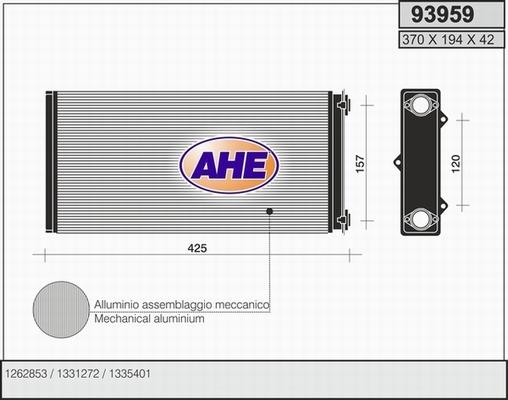 AHE 93959 - Heat Exchanger, interior heating car-mod.net
