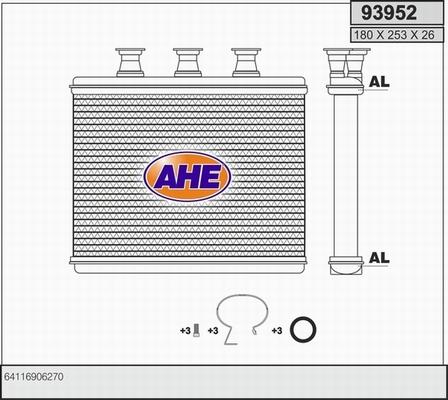 AHE 93952 - Heat Exchanger, interior heating car-mod.net