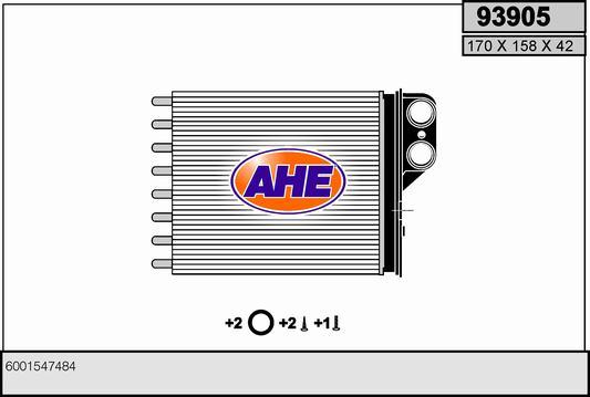 AHE 93905 - Heat Exchanger, interior heating car-mod.net