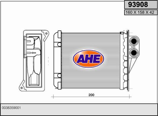 AHE 93908 - Heat Exchanger, interior heating car-mod.net