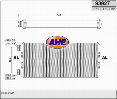 AHE 93927 - Heat Exchanger, interior heating car-mod.net