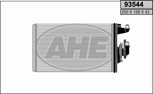 AHE 93544 - Heat Exchanger, interior heating car-mod.net
