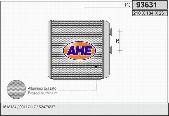 AHE 93631 - Heat Exchanger, interior heating car-mod.net