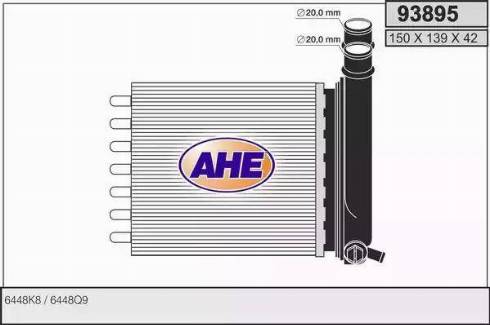 AHE 93895 - Heat Exchanger, interior heating car-mod.net
