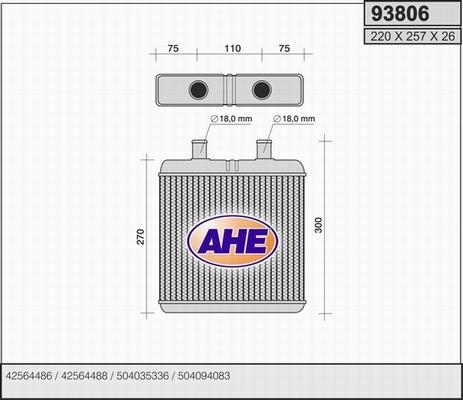 AHE 93806 - Heat Exchanger, interior heating car-mod.net