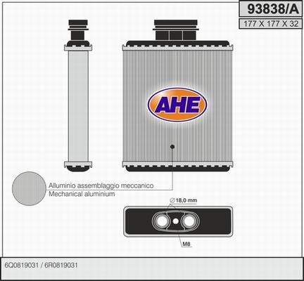 AHE 93838/A - Heat Exchanger, interior heating car-mod.net