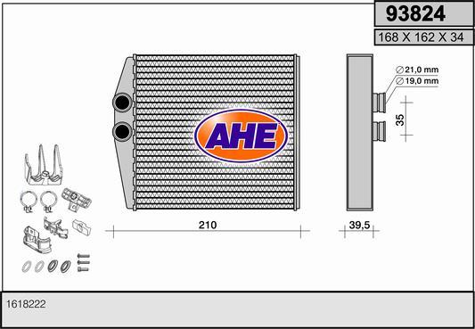 AHE 93824 - Heat Exchanger, interior heating car-mod.net