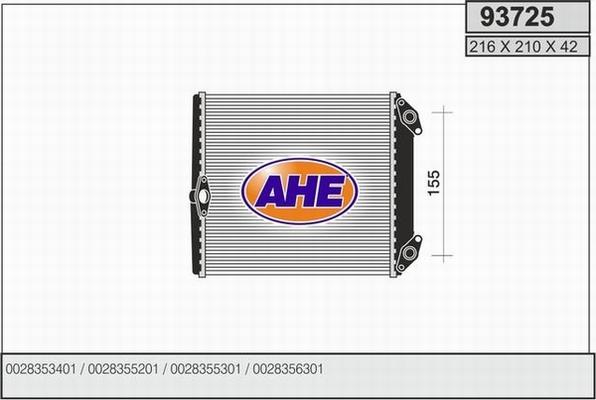 AHE 93725 - Heat Exchanger, interior heating car-mod.net