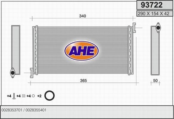 AHE 93722 - Heat Exchanger, interior heating car-mod.net
