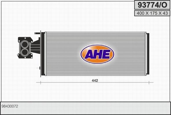 AHE 93774/O - Heat Exchanger, interior heating car-mod.net