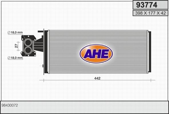 AHE 93774 - Heat Exchanger, interior heating car-mod.net
