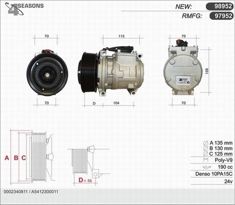 AHE 97952 - Compressor, air conditioning car-mod.net