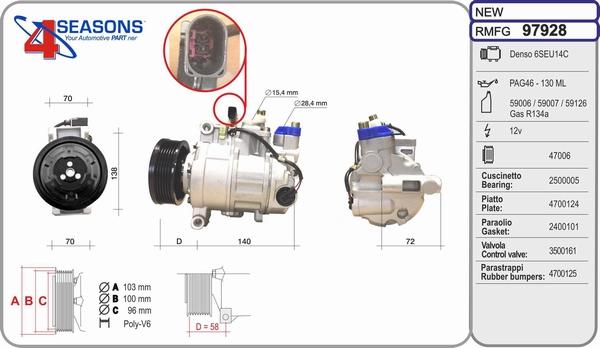 AHE 97928 - Compressor, air conditioning car-mod.net