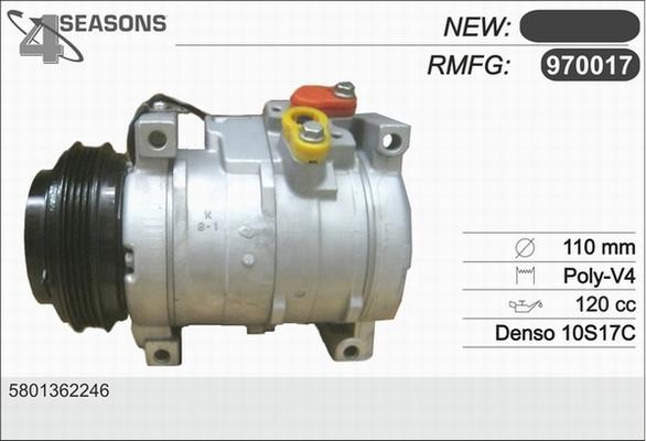 AHE 970017 - Compressor, air conditioning car-mod.net