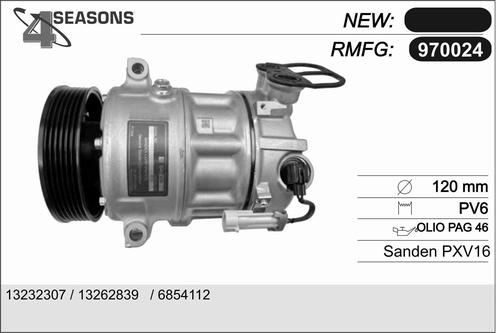 AHE 970024 - Compressor, air conditioning car-mod.net
