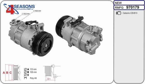 AHE 970179 - Compressor, air conditioning car-mod.net