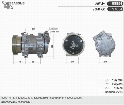 AHE 97854 - Compressor, air conditioning car-mod.net