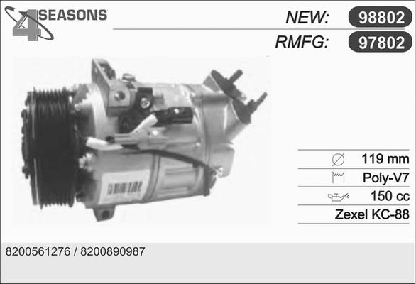 AHE 97802 - Compressor, air conditioning car-mod.net