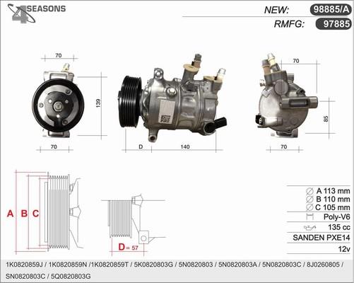 AHE 97885 - Compressor, air conditioning car-mod.net