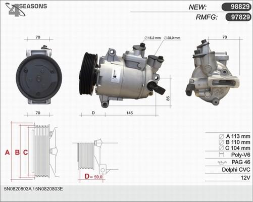 AHE 97829 - Compressor, air conditioning car-mod.net