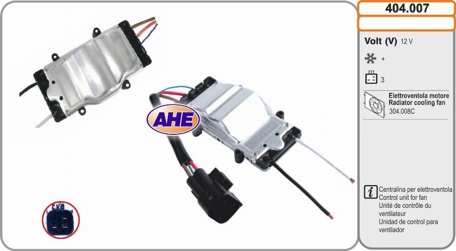 AHE 404.007 - Control Unit, electric fan (engine cooling) car-mod.net