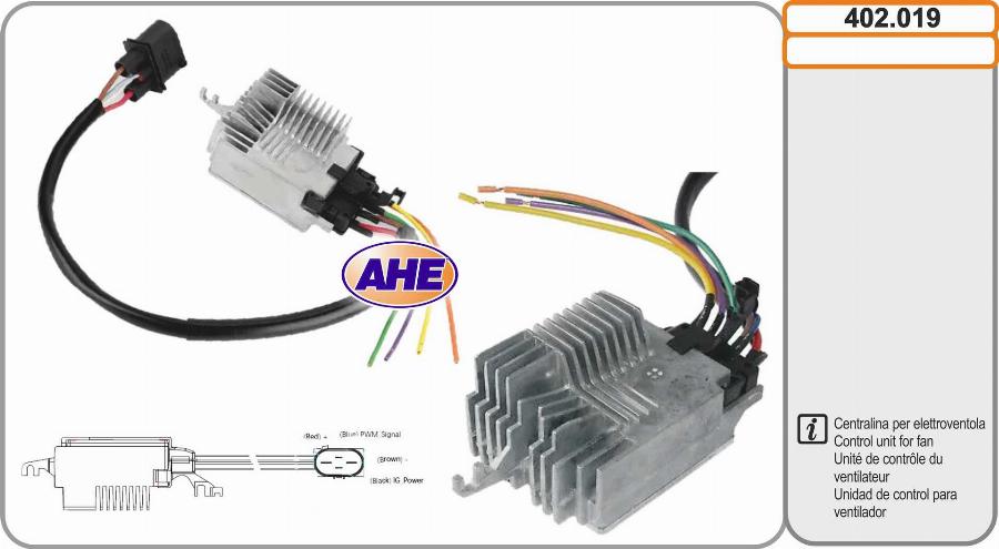 AHE 402.019 - Control Unit, electric fan (engine cooling) car-mod.net