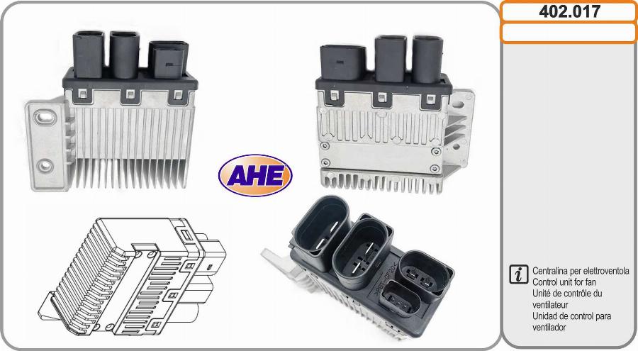 AHE 402.017 - Control Unit, electric fan (engine cooling) car-mod.net