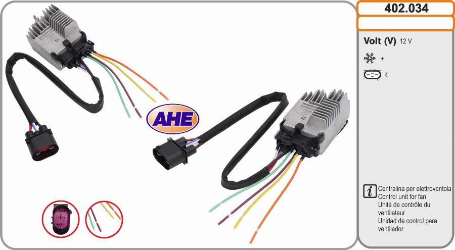 AHE 402.034 - Control Unit, electric fan (engine cooling) car-mod.net