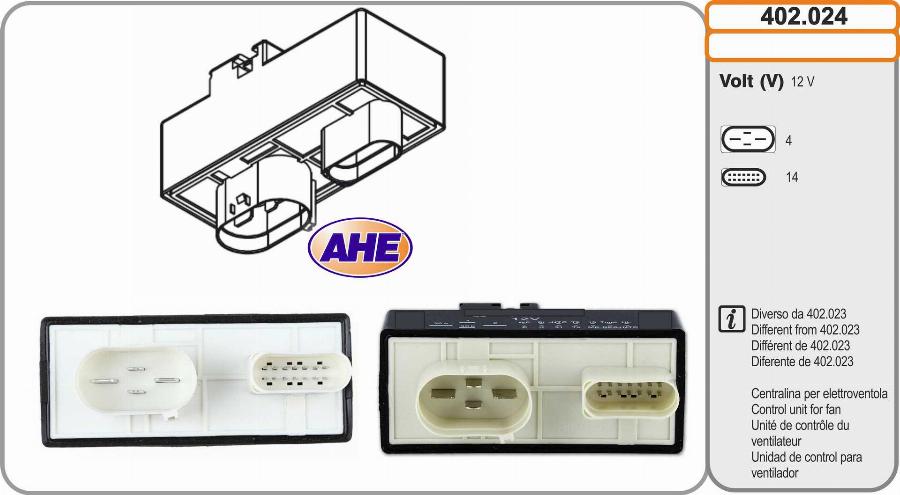 AHE 402.024 - Control Unit, electric fan (engine cooling) car-mod.net