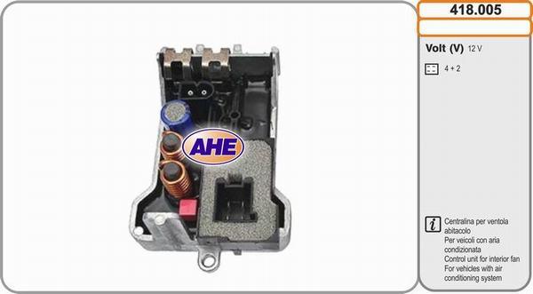 AHE 418.005 - Control Unit, electric fan (engine cooling) car-mod.net