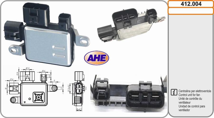 AHE 412.004 - Control Unit, electric fan (engine cooling) car-mod.net