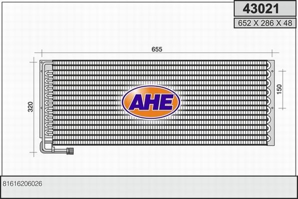 AHE 43021 - Condenser, air conditioning car-mod.net