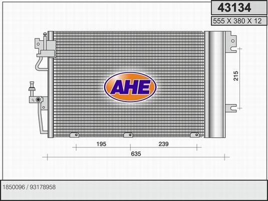 AHE 43134 - Condenser, air conditioning car-mod.net